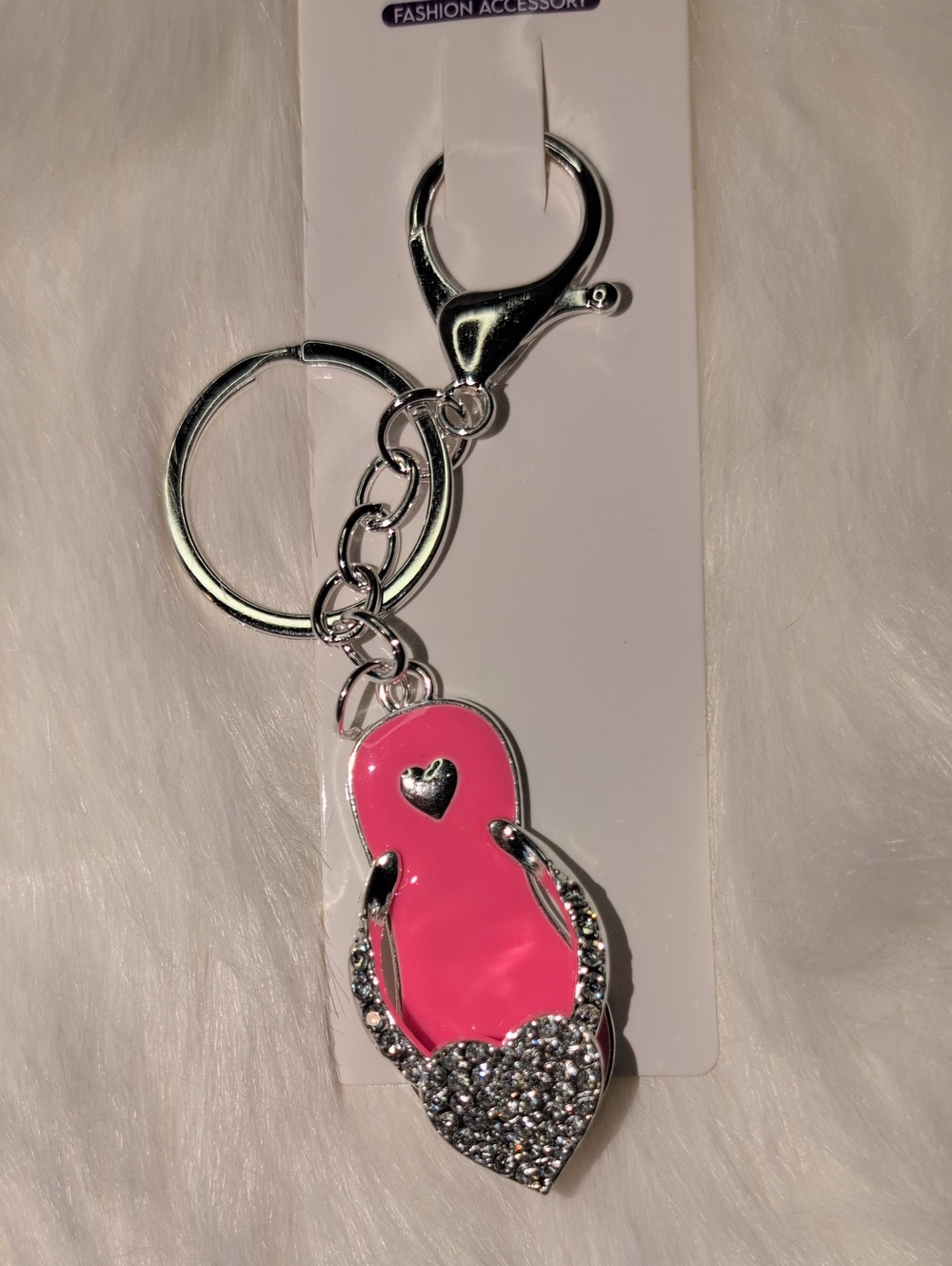 Fashion Accessory Pink Flip-Flop Keychain by